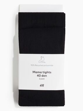 H&M Mama Tights 40 den - Black (2-pack)